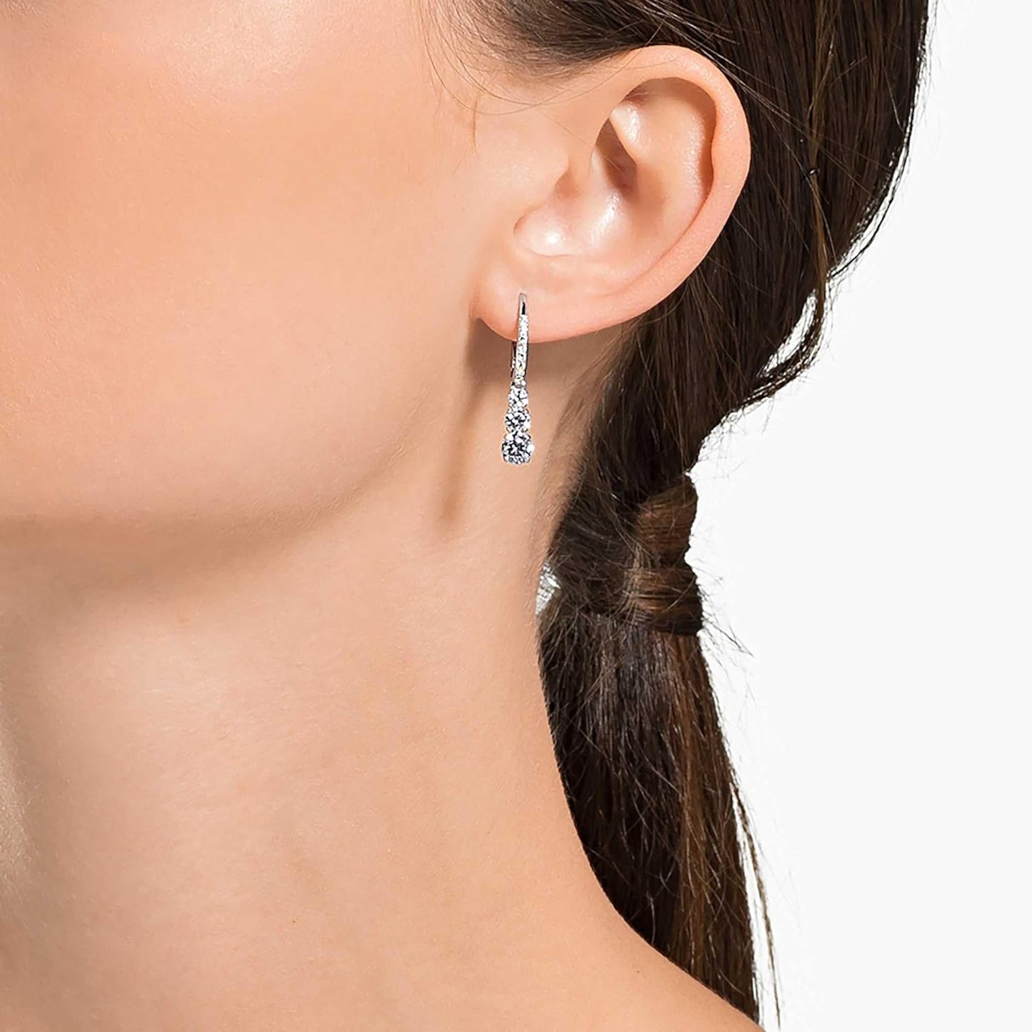 Elegant Swarovski Stilla jewelry earrings featuring a delicate drop design for sophisticated style