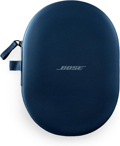 Bose wireless headphones protective case in navy blue with zip closure for secure storage