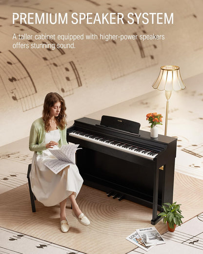 Fixtur Services 88-key weighted action keyboard with premium speaker system for stunning sound quality