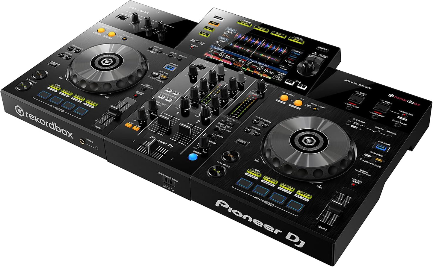 Pioneer DJ XDJ-RR controller with dual jog wheels and customizable controls for DJs and music events