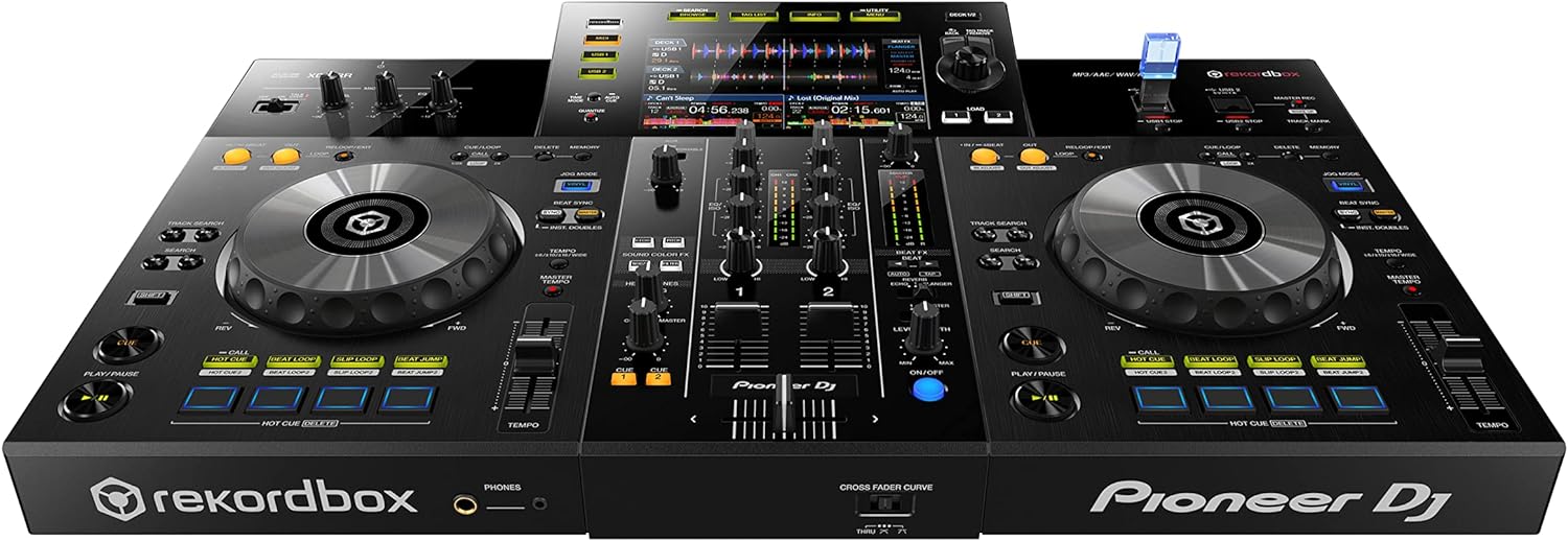 Pioneer DJ XDJ-RR controller with dual jog wheels and multiple controls for professional DJs